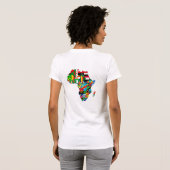 アフリカの旗の旗の地図-アフリカ文化ギフト Tシャツ (裏面フル)