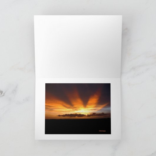 アフリカの日没 カード (内部)