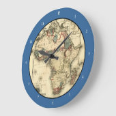 アフリカの旧式なアフリカのプリントのViintage 1874の地図 ラージ壁時計 (傾斜)