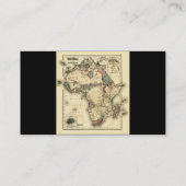 アフリカの旧式なアフリカのプリントのViintage 1874の地図 名刺 (裏面)