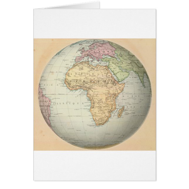 アフリカの旧式な地図 (正面)