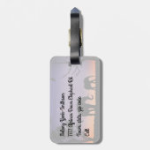 アフリカの明け方の象 – 荷物のタグ ラゲッジタグ (裏面縦)