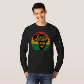 アフリカの月のアメリカ人Mの黒い歴史だ Tシャツ (正面フル)