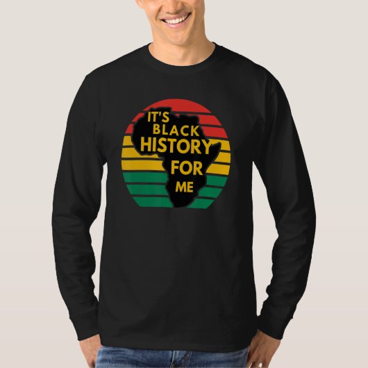 アフリカの月のアメリカ人Mの黒い歴史だ Tシャツ (正面)