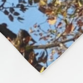 アフリカの木に豹 フリースブランケット (角)