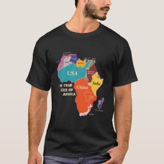 アフリカの本当の大きさ Tシャツ