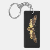 アフリカの死の頭の蛾の蝶の昆虫アケロンティ キーホルダー (正面左)