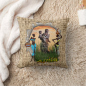 アフリカの母と子 クッション (ブランケット)