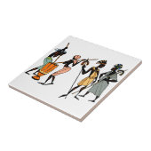 アフリカの民族の原産の種族のデザイン タイル (側面)