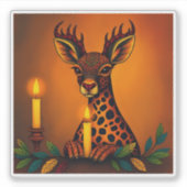 アフリカの民族クワンザァー野生動物の変装 シール (正面)