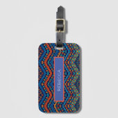 アフリカの民族パタファンキーーン色 ラゲッジタグ (正面縦)