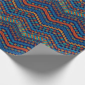 アフリカの民族パタファンキーーン色 ラッピングペーパー (角)