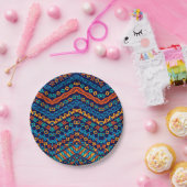 アフリカの民族ファンキー色 ペーパープレート (パーティー)