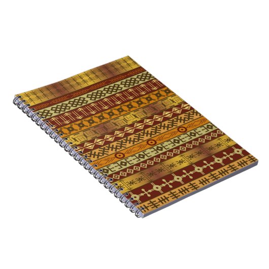 アフリカの民族モチーフの背景 ノートブック (右側)