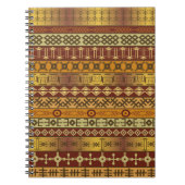 アフリカの民族モチーフの背景 ノートブック (正面)
