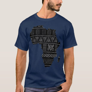 アフリカの民族様式の地図 Tシャツ