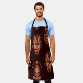 アフリカの民族的なマスク、暗い背景 エプロン (着用した状態)