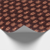 アフリカの民族的なマスク、暗い背景 ラッピングペーパー (角)