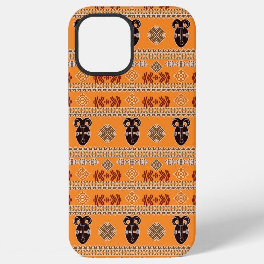 アフリカの民族的な部族のストライプ柄。 iPhoneケース (裏面)