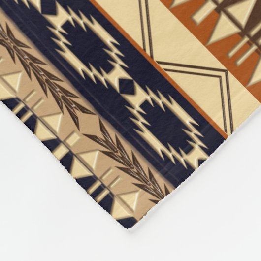 アフリカの民族的幾何学 フリースブランケット (角)