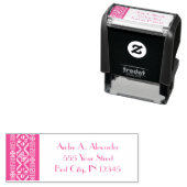 アフリカの泥の布ピンクアドレス自己インクスタンプ セルフインキングスタンプ (インサイチュ)