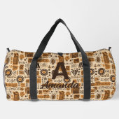 アフリカの泥の布民族部族のパターン1 ダッフルバッグ (裏面)