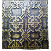 アフリカの泥地模様 シャワーカーテン (正面)