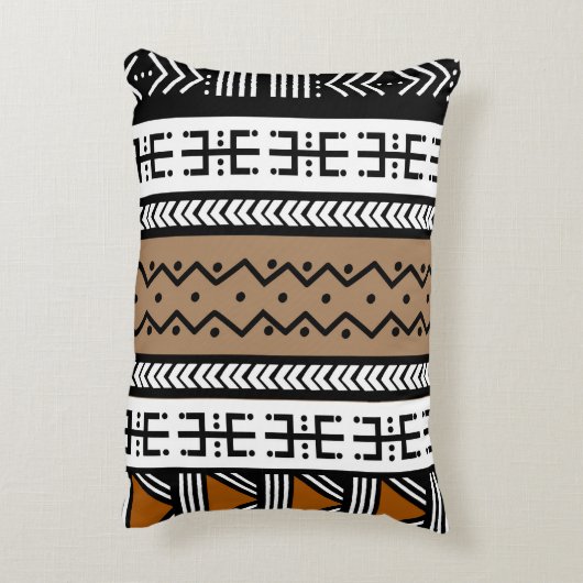 アフリカの泥布のトートバッグアクセント枕 アクセントクッション (裏面(縦))