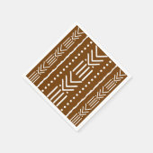 アフリカの泥染めクロス ボゴラン デザイナー ペーパー ナプキン スタンダードカクテルナプキン (角)