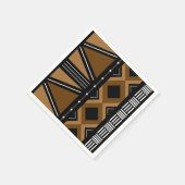 アフリカの泥染和紙ボゴラン デザイナーペーパーナプキン スタンダードカクテルナプキン (角)