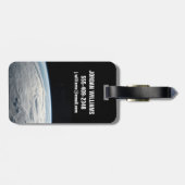 アフリカの海岸上空の熱帯低気圧台。 ラゲッジタグ (裏面横)