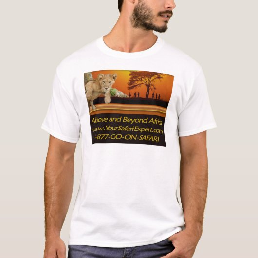 アフリカの淡色のTシャツの上そしてを越えて Tシャツ (正面)