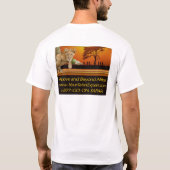 アフリカの淡色のTシャツの上そしてを越えて Tシャツ (裏面)