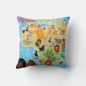 アフリカの漫画の地図 クッション (裏面)