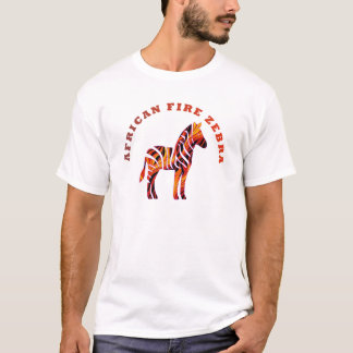 アフリカの火ゼブラ Tシャツ