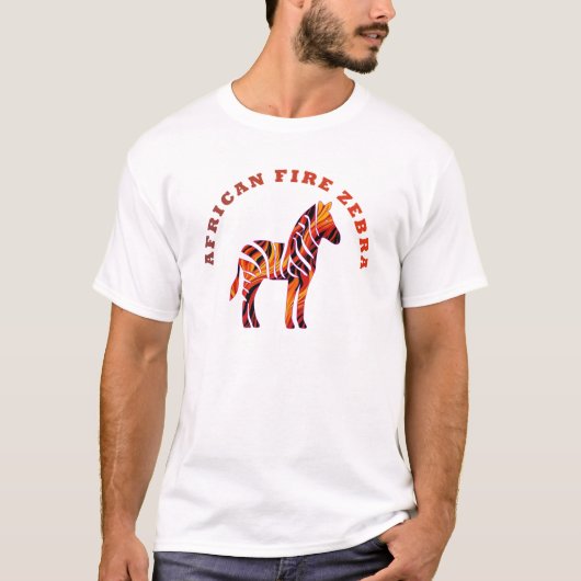 アフリカの火ゼブラ Tシャツ (正面)