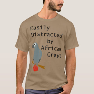 アフリカの灰色のオウムのトロピックAに容易に気を取られる Tシャツ