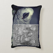 アフリカの灰色のオウムのフレームあなたの写真を追加 アクセントクッション (裏面(縦))