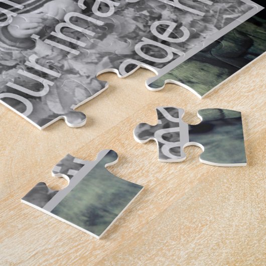 アフリカの灰色のオウムのフレームあなたの写真を追加 ジグソーパズル (側面)