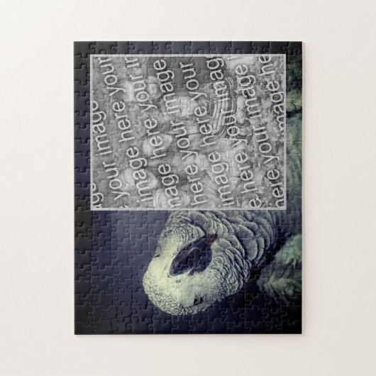 アフリカの灰色のオウムのフレームあなたの写真を追加 ジグソーパズル (縦)