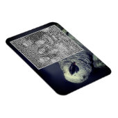 アフリカの灰色のオウムのフレームあなたの写真を追加 マグネット (右側)