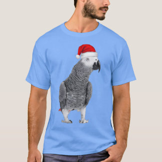 アフリカの灰色のオウムのメリークリスマス Tシャツ