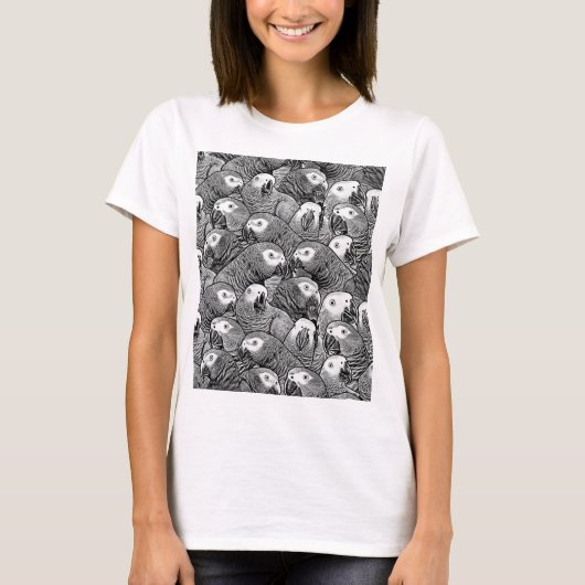 アフリカの灰色のオウムの所有者 Tシャツ (正面)