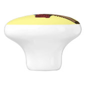 アフリカの灰色のオウムの漫画イラストレーション セラミックノブ (側面)