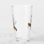 アフリカの灰色のオウムの漫画イラストレーション タンブラーグラス (右)