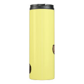 アフリカの灰色のオウムの漫画イラストレーション タンブラー (裏面)