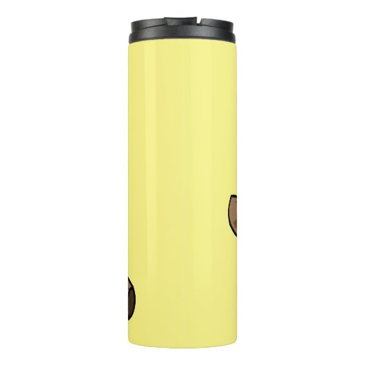 アフリカの灰色のオウムの漫画イラストレーション タンブラー (裏面)