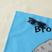 アフリカの灰色のオウムの漫画イラストレーション ビーチタオル (インサイチュ)