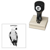 アフリカの灰色のオウムの漫画イラストレーション ラバースタンプ (押印)