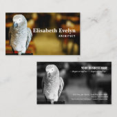 アフリカの灰色のオウムまたはコンゴのアフリカ 名刺 (正面/裏面)